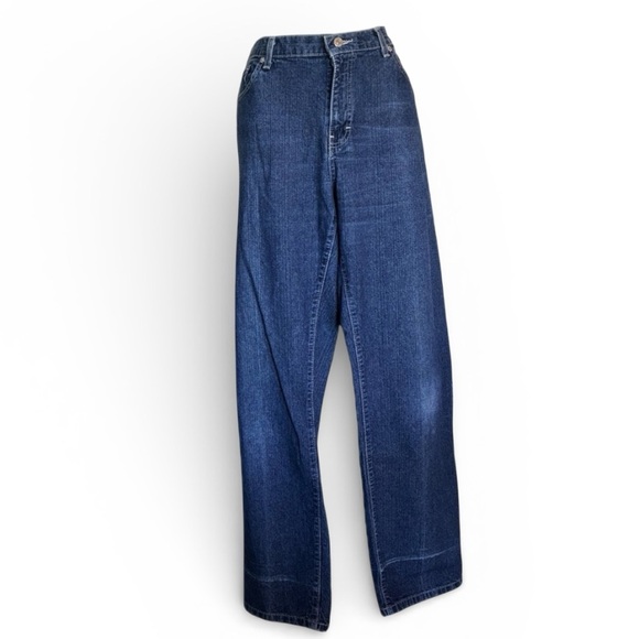 Tommy Hilfiger Denim - TOMMY HILFIGER Women's Blue Denim High Waisted Wide Leg Mom Jeans. 12